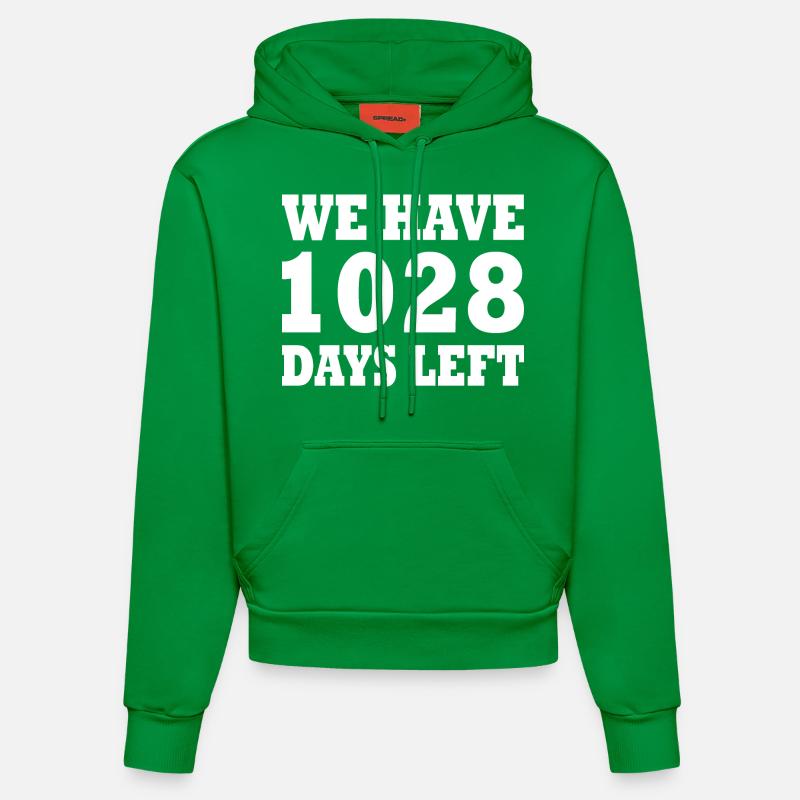 we have 1028 days left - Sweat à capuche bio ajusté fabriqué en UE - City Green