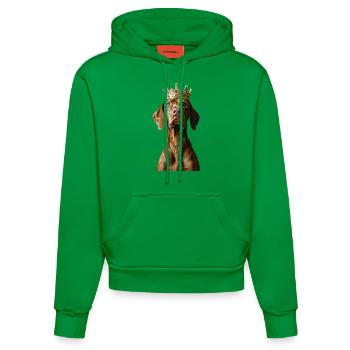 Vizsla - Organic Fitted Hoodie Made in EU - City Green - Vorne