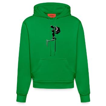 Inline Skater - Organic Fitted Hoodie Made in EU - City Green - Vorne