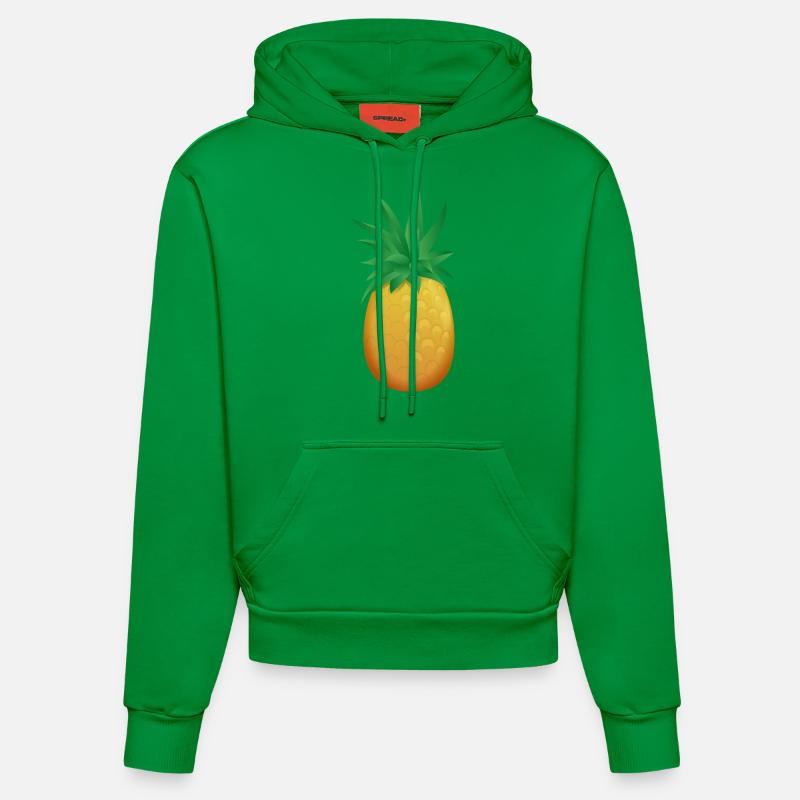 fruit d'ananas013 - Sweat à capuche bio ajusté fabriqué en UE - City Green