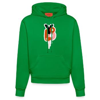 Yolo you only live once - Graffiti Styles - Organic Fitted Hoodie Made in EU - City Green - Vorne