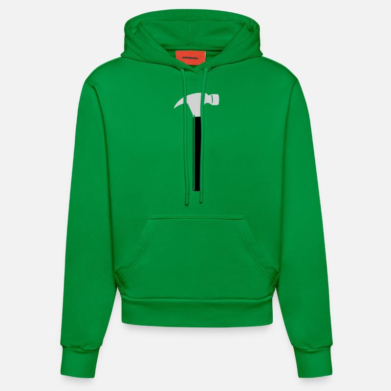 Marteau à outils - Sweat à capuche bio ajusté fabriqué en UE - City Green