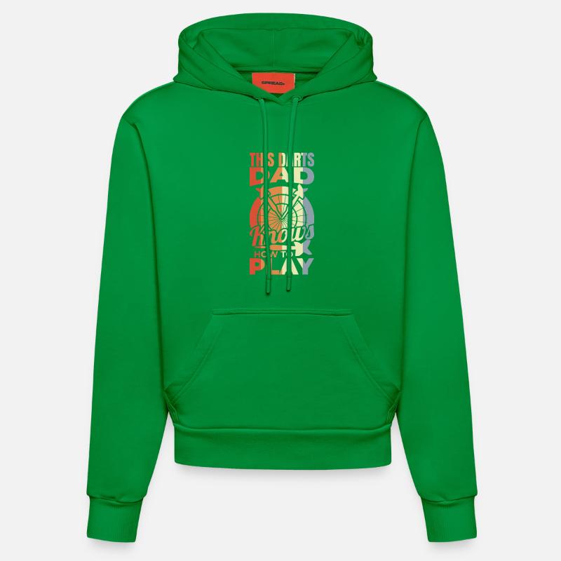Père joueur de fléchettes - Sweat à capuche bio ajusté fabriqué en UE - City Green
