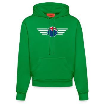 Australien Stil Design T-Shirt - Organic Fitted Hoodie Made in EU - City Green - Vorne