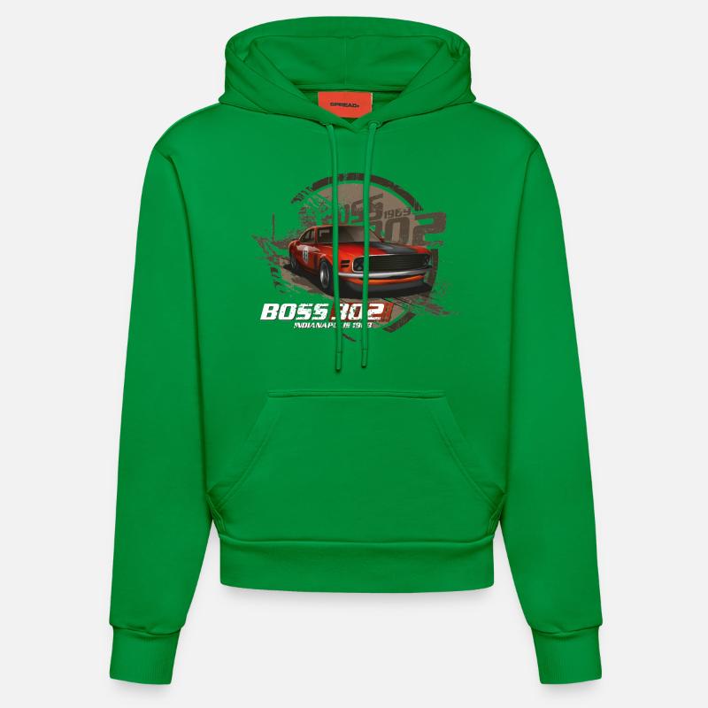 Boss 302 - Sweat à capuche bio ajusté fabriqué en UE - City Green
