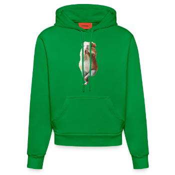 Meerschweinchen - Organic Fitted Hoodie Made in EU - City Green - Vorne