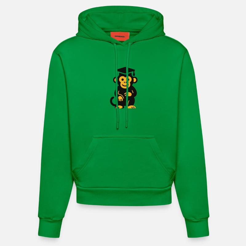 T-shirt Icône du Singe de Graduation - Sweat à capuche bio ajusté fabriqué en UE - City Green