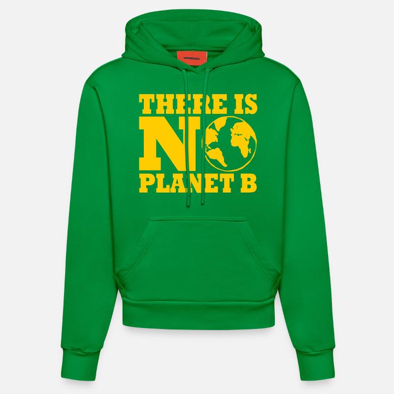 There is no planet B - Sweat à capuche bio ajusté fabriqué en UE - City Green