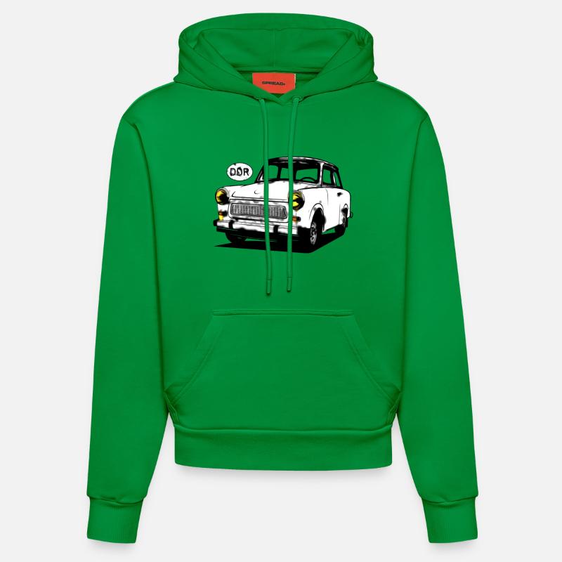 Trabi Voiture - Sweat à capuche bio ajusté fabriqué en UE - City Green