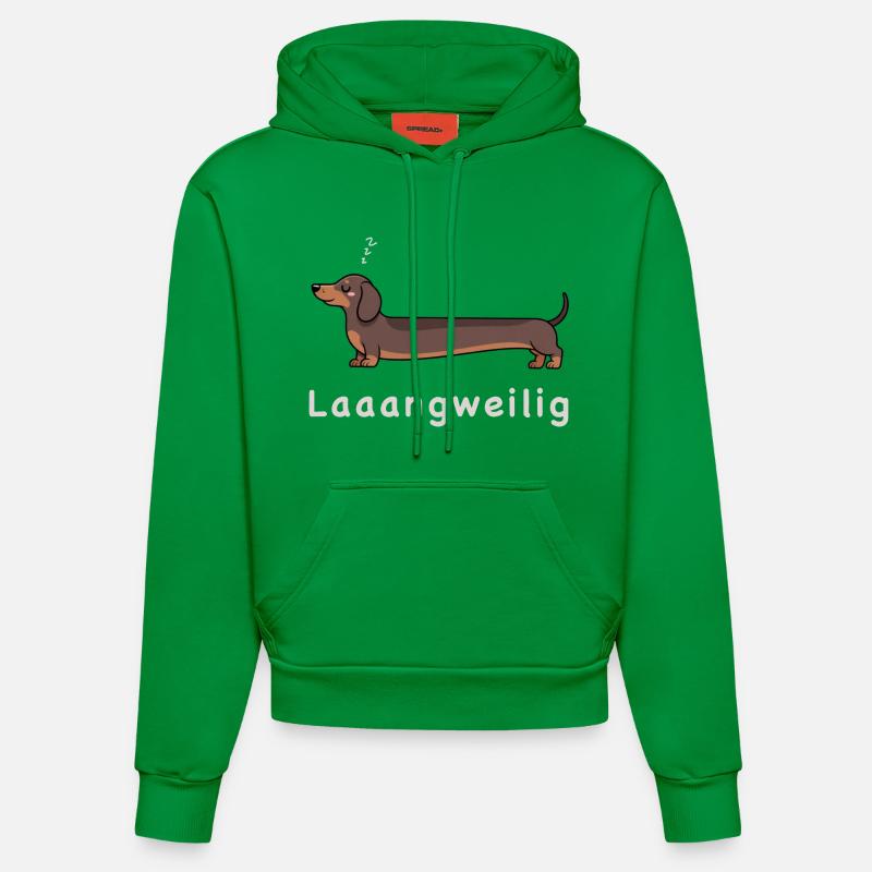 Humour de chien teckel looong - Sweat à capuche bio ajusté fabriqué en UE - City Green