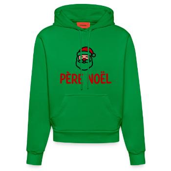 Santa Claus humor - Organic Fitted Hoodie Made in EU - City Green - Front