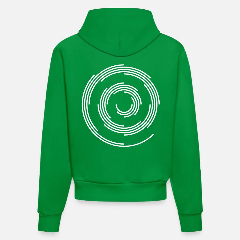 tekno spirale 23 - Sweat à capuche bio ajusté fabriqué en UE - City Green