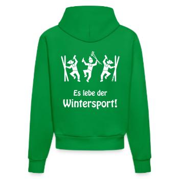 Es Lebe Der Wintersport! (Après Ski Party / Apres) - Organic Fitted Hoodie Made in EU - City Green - Hinten