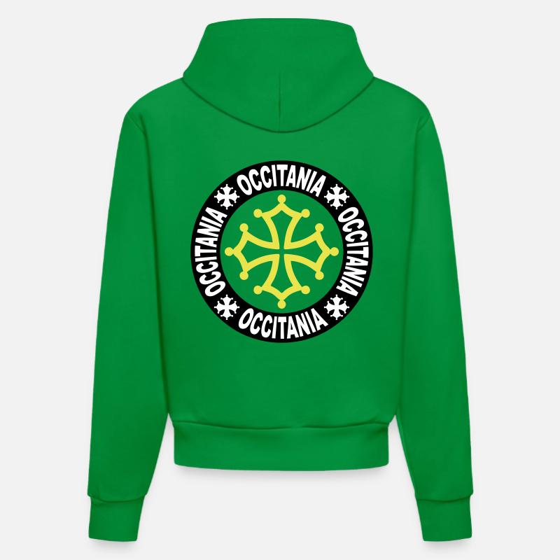 occitania 03 - Sweat à capuche bio ajusté fabriqué en UE - City Green