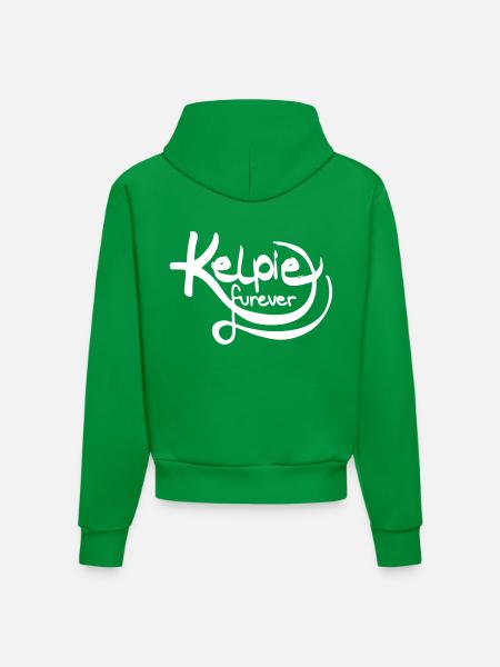 Kelpie furever - Organic Fitted Hoodie Made in EU - City Green