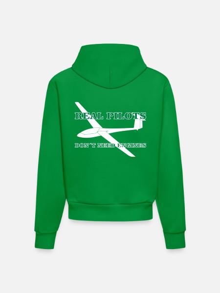 Glider flyver - Organic fitted hoodie made in EU - City Green