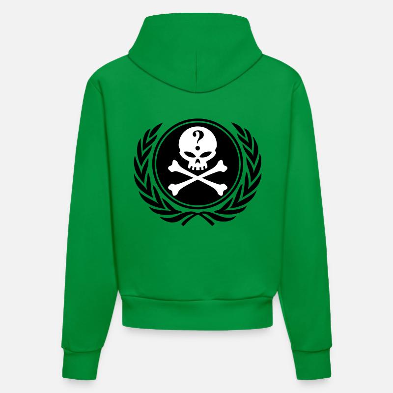 anonymous skull - Sweat à capuche bio ajusté fabriqué en UE - City Green