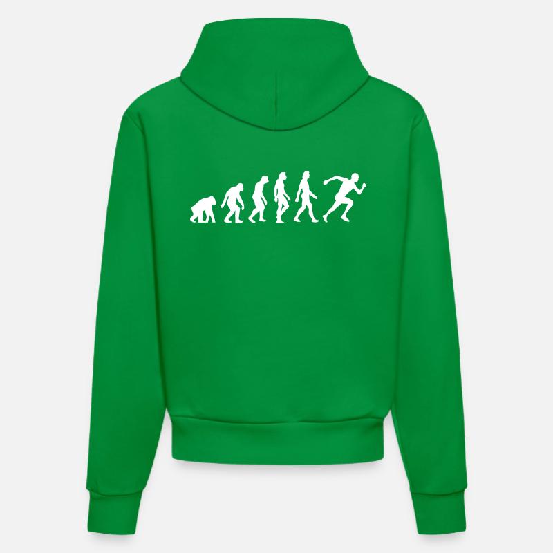L évolution de la course - Sweat à capuche bio ajusté fabriqué en UE - City Green