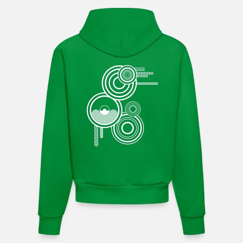 Haut-parleur cycle rond tekno 23 - Sweat à capuche bio ajusté fabriqué en UE - City Green