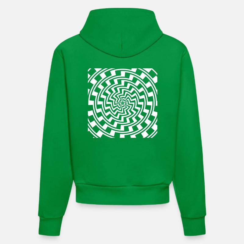 Spirale, Tekno, 23, - Sweat à capuche bio ajusté fabriqué en UE - City Green