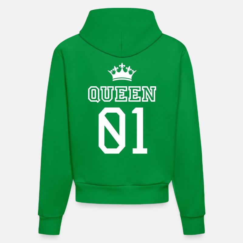 QUEEN - Sweat à capuche bio ajusté fabriqué en UE - City Green