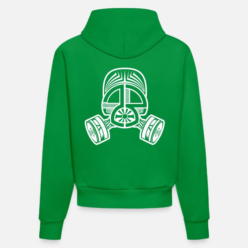Masque à gaz 23 - Sweat à capuche bio ajusté fabriqué en UE - City Green