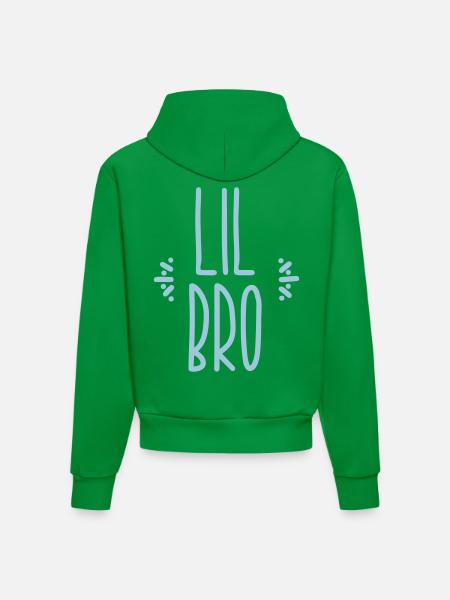 lil bro - Organic Fitted Hoodie Made in EU - City Green