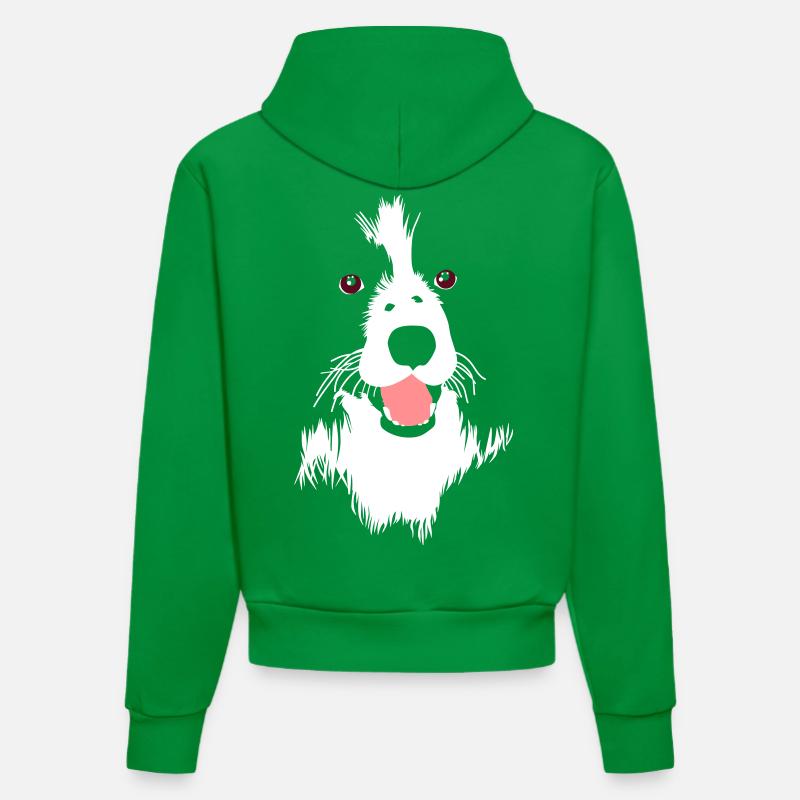 Face de chien - Sweat à capuche bio ajusté fabriqué en UE - City Green