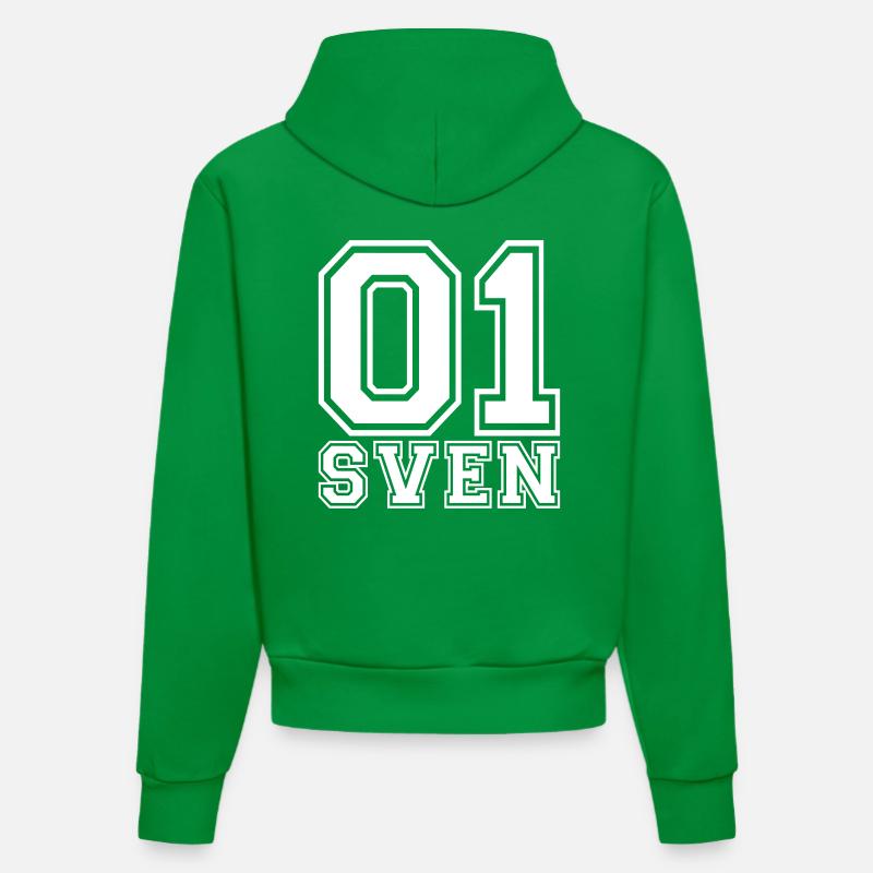 Sven - Nom - Sweat à capuche bio ajusté fabriqué en UE - City Green