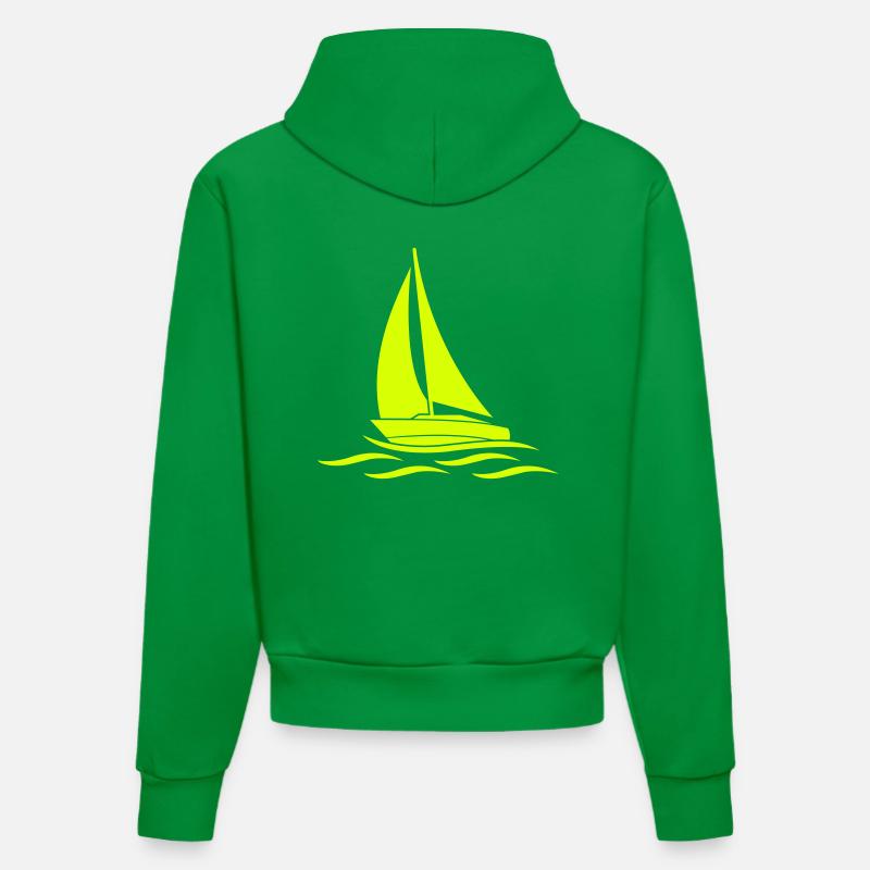 Sail away - Sweat à capuche bio ajusté fabriqué en UE - City Green