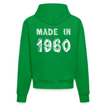 Made in 1960 - Organic Fitted Hoodie Made in EU - City Green - Back