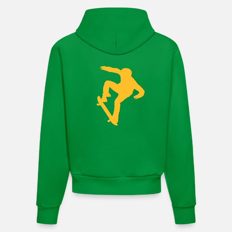Skater - Skateboard - Skating - Sweat à capuche bio ajusté fabriqué en UE - City Green