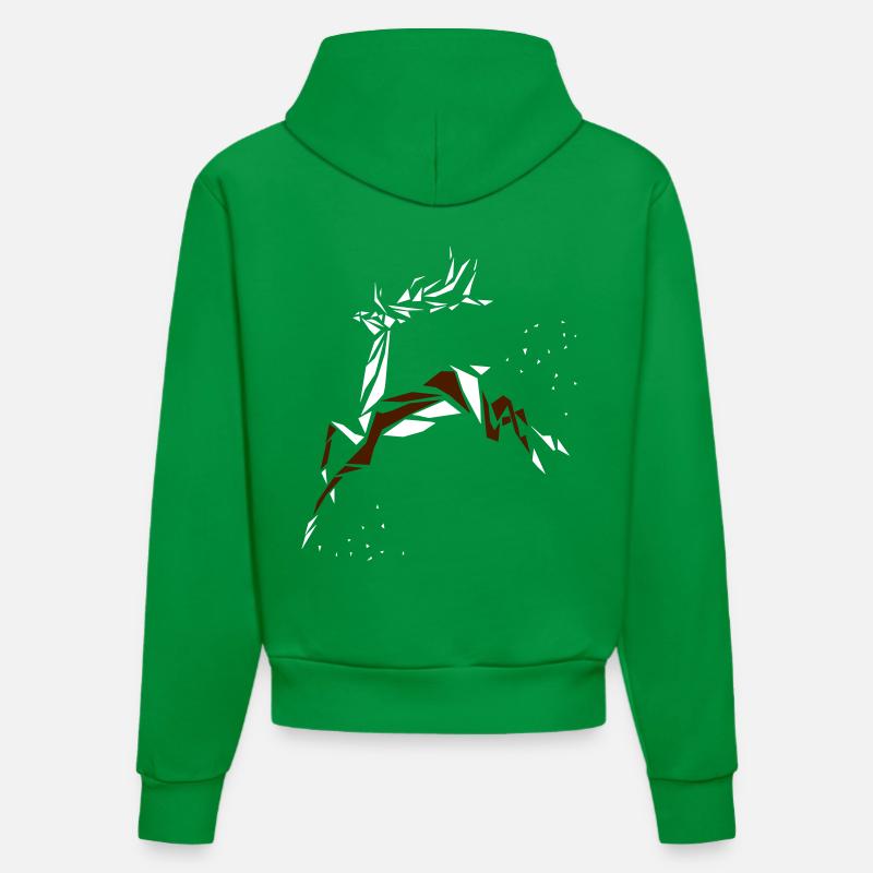 Cerf - Sweat à capuche bio ajusté fabriqué en UE - City Green