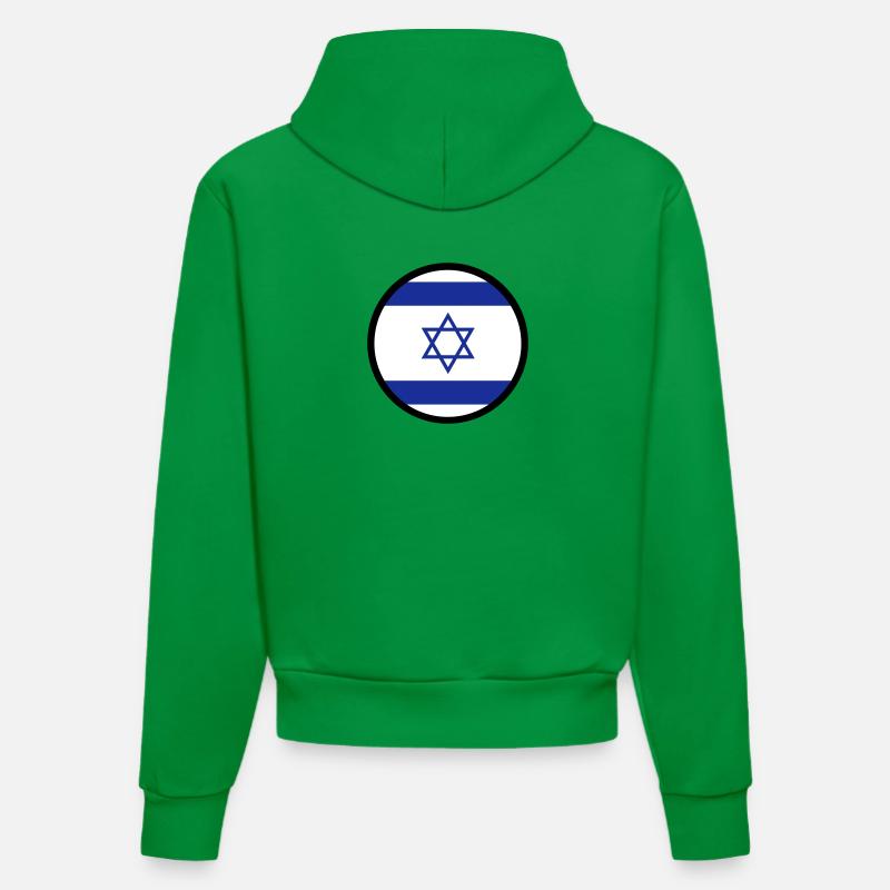 Sous le signe d Israël - Sweat à capuche bio ajusté fabriqué en UE - City Green