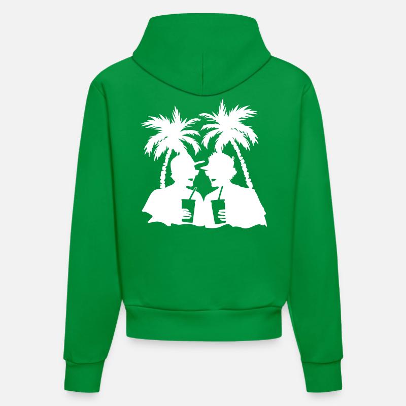 Vacances Crew Party Plage - Sweat à capuche bio ajusté fabriqué en UE - City Green
