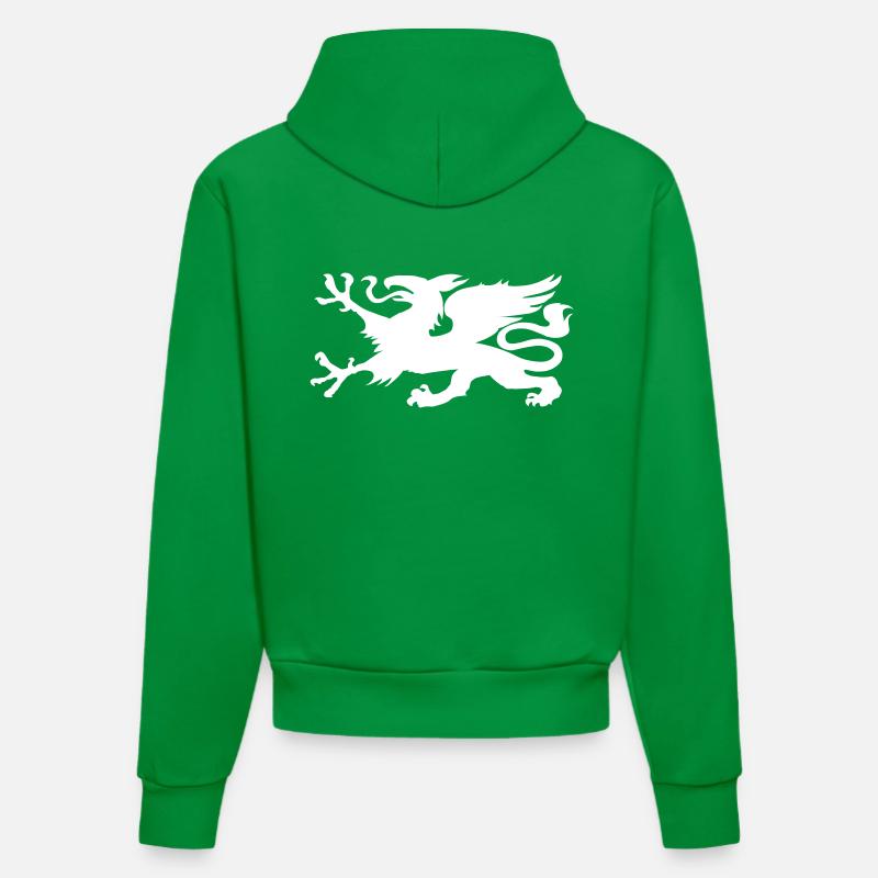 HRO Greif - Organic Fitted Hoodie Made in EU - City Green