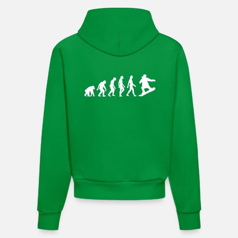 L évolution de Snowboard - Sweat à capuche bio ajusté fabriqué en UE - City Green