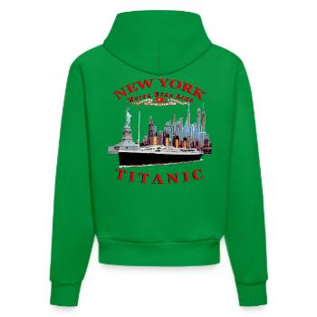 TITANIC NEW YORK 1624 Louis RUNEMBERG © Adagp - Organic Fitted Hoodie Made in EU - City Green - Hinten