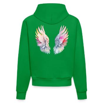 Flügel des Engels - Organic Fitted Hoodie Made in EU - City Green - Hinten