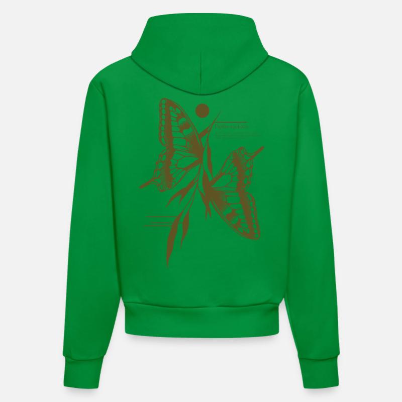 Papillon à queue d’aronde - Variante - Sweat à capuche bio ajusté fabriqué en UE - City Green