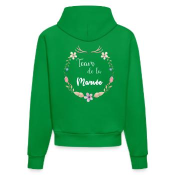 Collection mariage Bohème - Team de la Mariée - Sweat à capuche bio ajusté fabriqué en UE - City Green - Dos