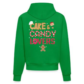 Cake & Candy Lovers T-Shirt - Organic Fitted Hoodie Made in EU - City Green - Back