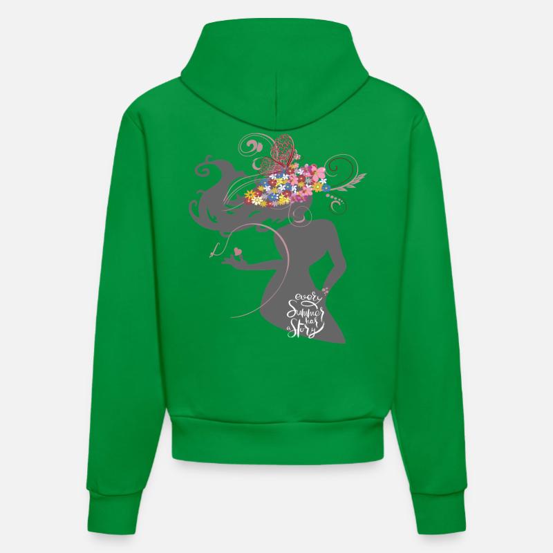 Fille Été - Sweat à capuche bio ajusté fabriqué en UE - City Green
