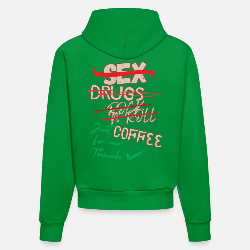 Juste du café pour moi - Sweat à capuche bio ajusté fabriqué en UE - City Green