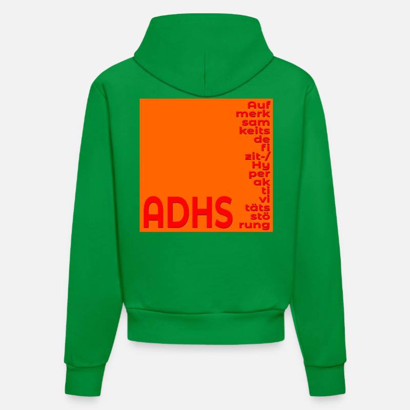 CONCENTRATION DU TDAH - Sweat à capuche bio ajusté fabriqué en UE - City Green