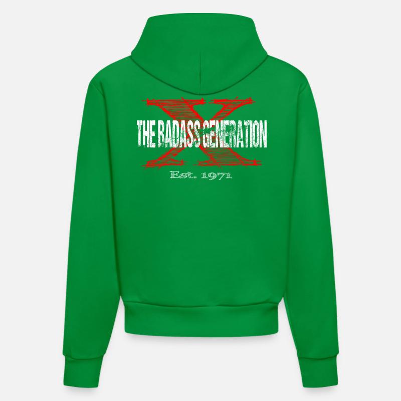 Génération X 1971 Rétro - Sweat à capuche bio ajusté fabriqué en UE - City Green