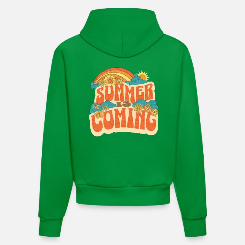 L’été arrive - Sweat à capuche bio ajusté fabriqué en UE - City Green