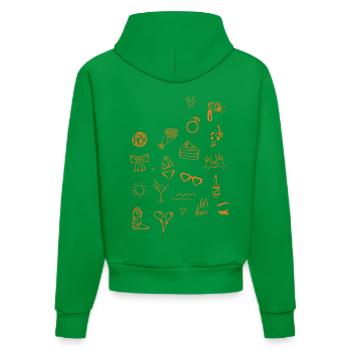 Bride Icons 2026 personalizable - Organic Fitted Hoodie Made in EU - City Green - Hinten