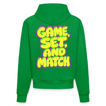 Set de jeu Match Tennis Shirt, style néon - Sweat à capuche bio ajusté fabriqué en UE - City Green - Dos
