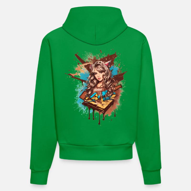 Dame douce - Sweat à capuche bio ajusté fabriqué en UE - City Green